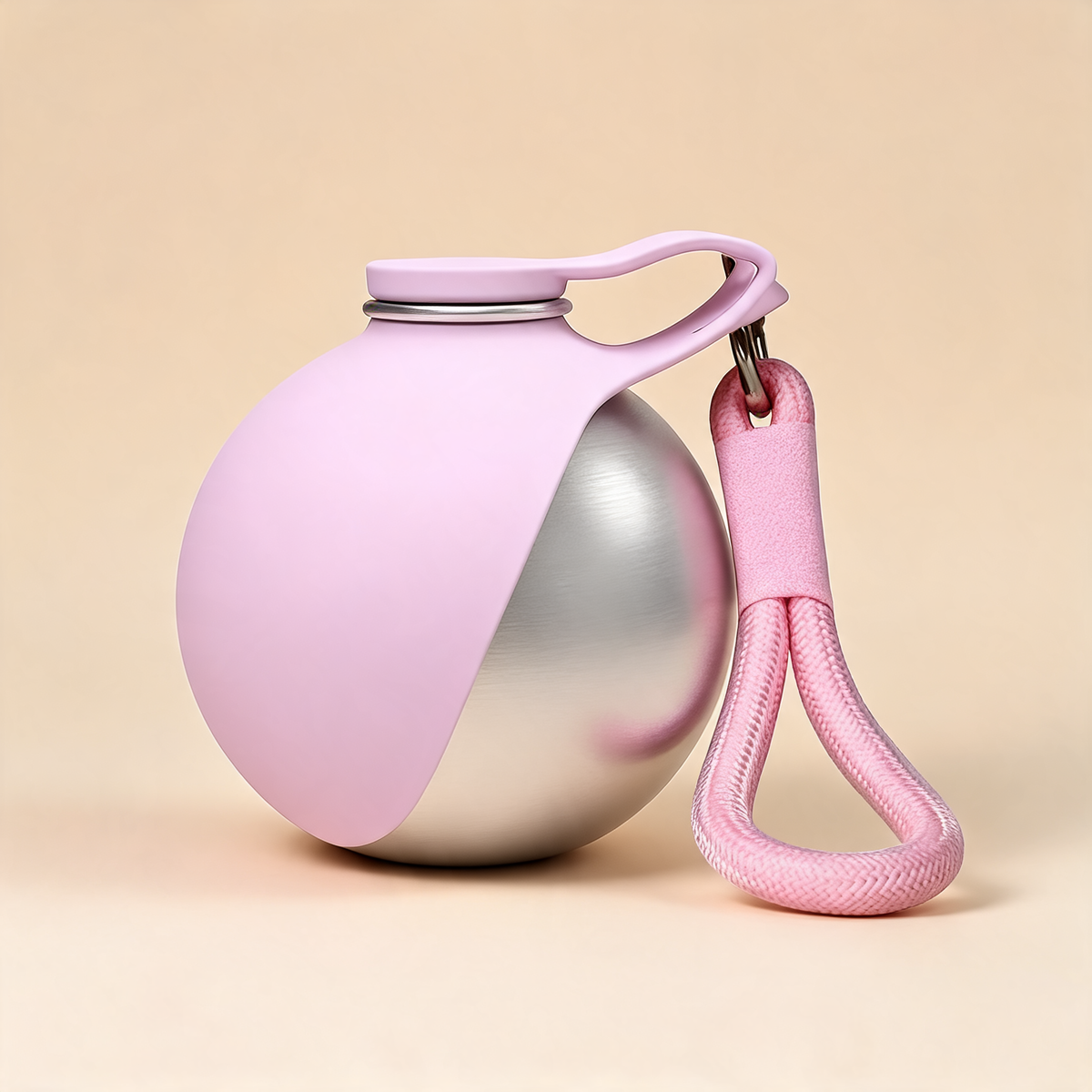 Turflaske – Rosa stål